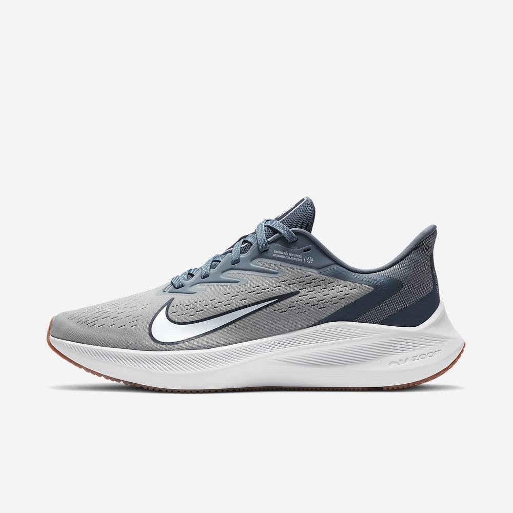 Chaussure De Running Nike Air Zoom Winflo 7 Grise 7381-960 Photon Dust/Obsidian/Ozone Blue/White Homme | RAQ-13912564